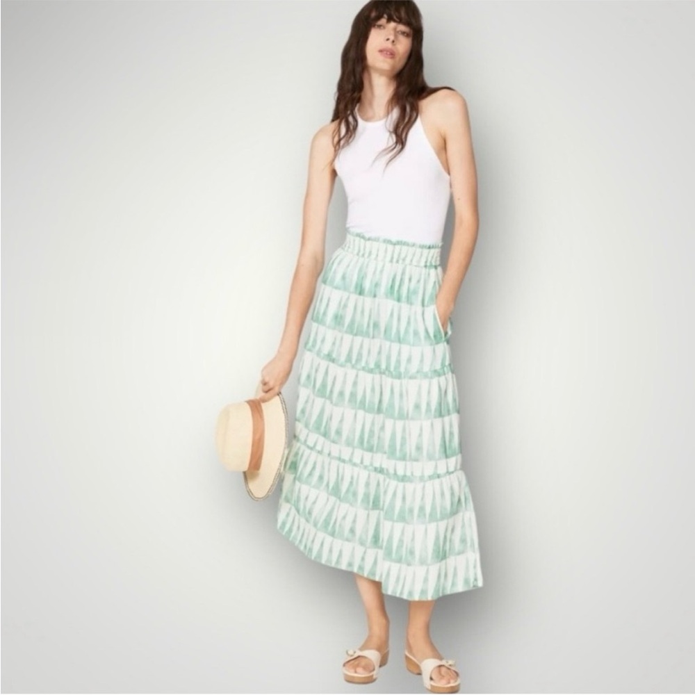 Marine Layer Corinne Geo Gauze Maxi Skirt XL